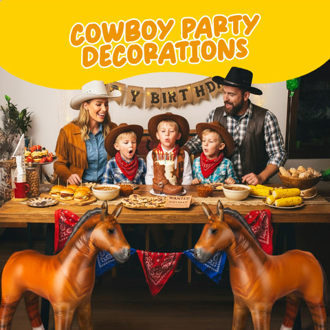 ArtCreativity cowboy-themed horse decor for rodeo ambiance