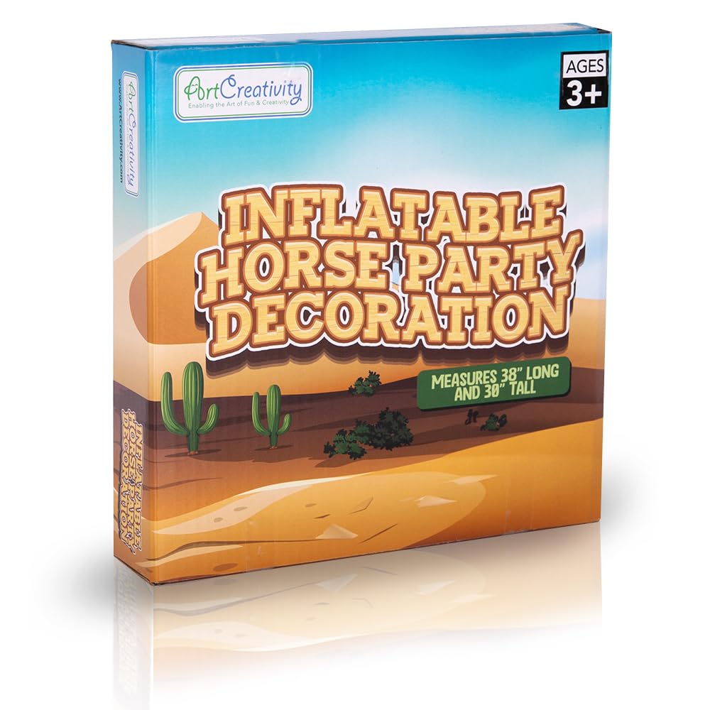 ArtCreativity rodeo party inflatable horse adds dramatic presence