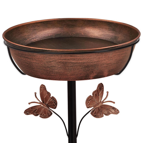 Artfulites metal bird bath bowl outdoors for water and bird watching