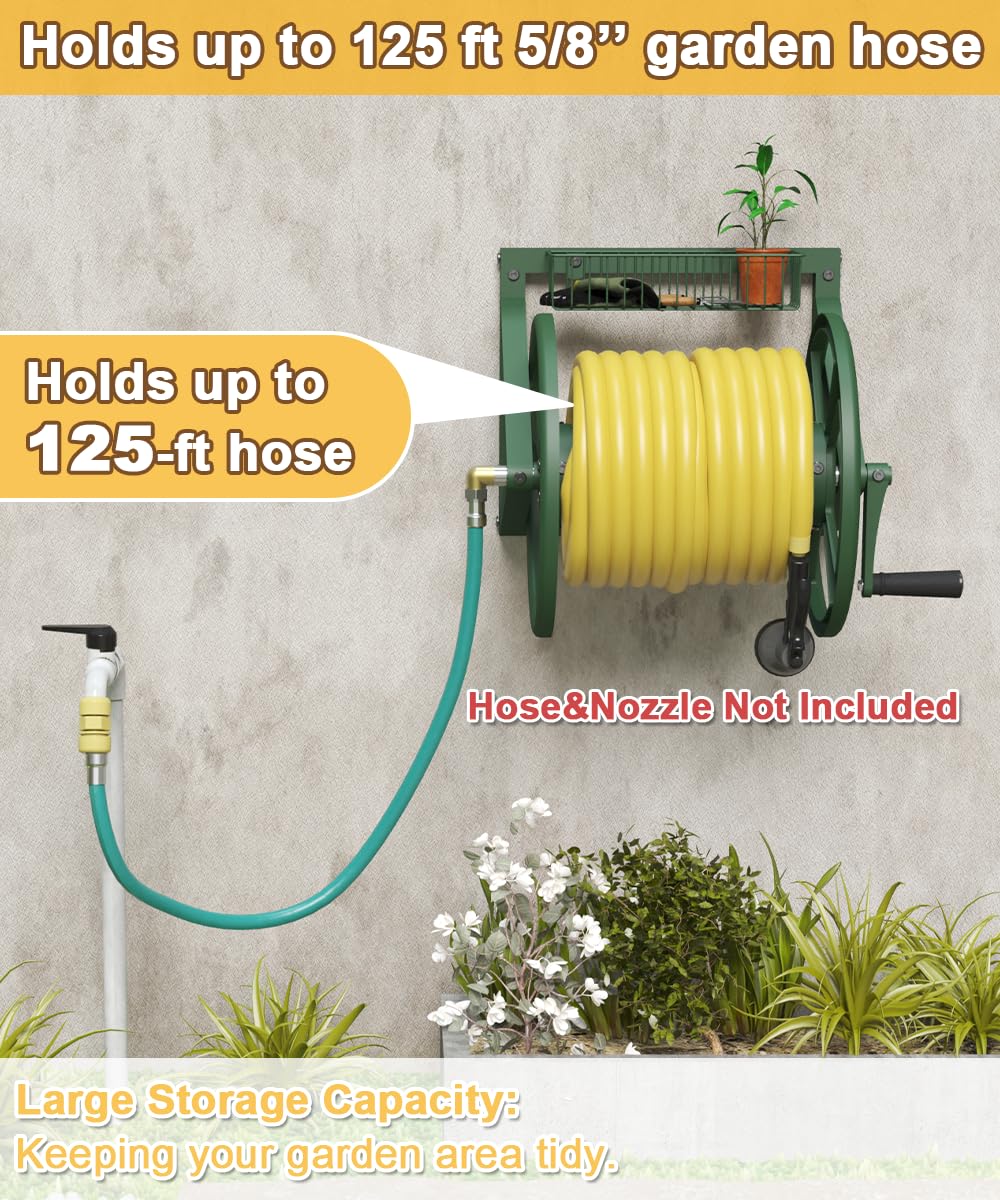 Artigarden 125 ft capacity demonstrates ample hose storage for large yards.