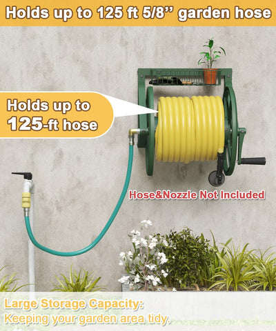 Artigarden 125 ft capacity demonstrates ample hose storage for large yards.