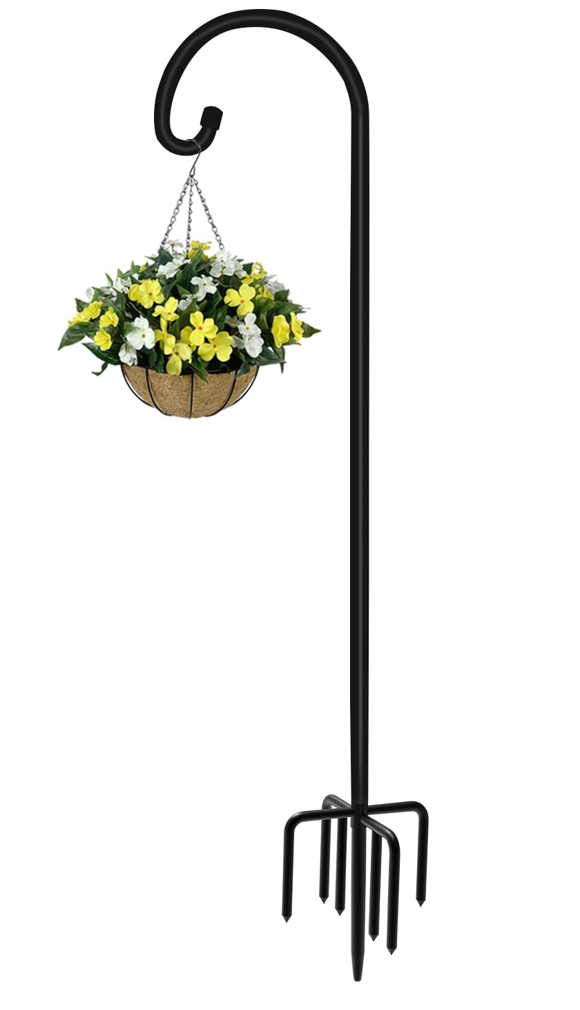 Artigarden 76-inch shepherd hook assembly for a tall garden display.