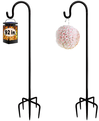 Artigarden 92-inch outdoor shepherd hook ready for bird feeders, lanterns, or planters.