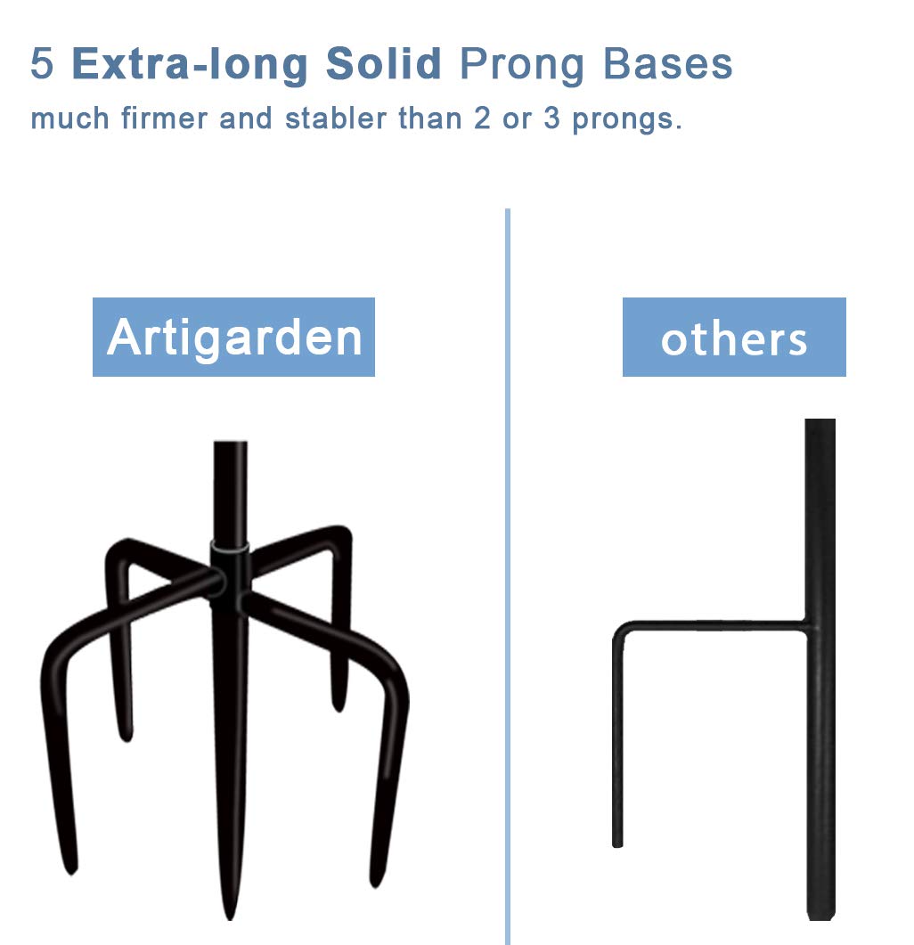 Artigarden adjustable-height hanger for flexible placement at 92, 76, 60, or 44 inches.