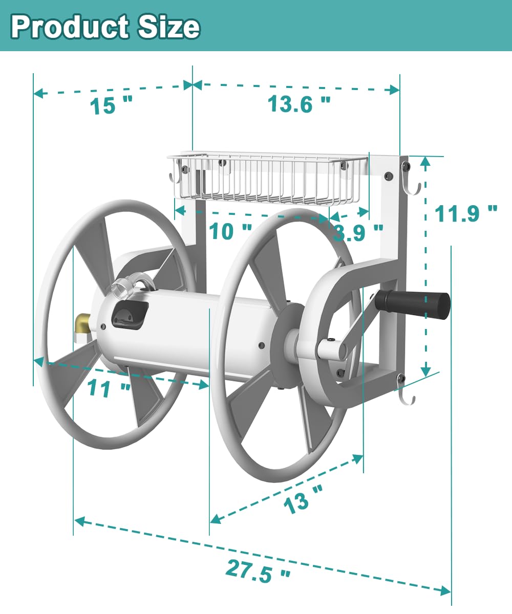 Artigarden center drum hose reel design enabling simple winding.