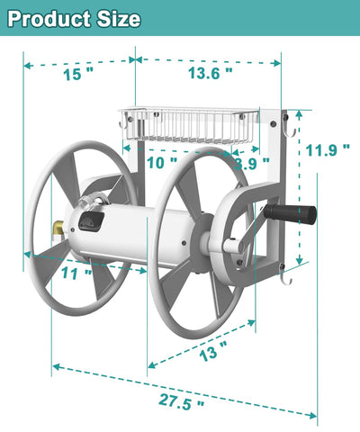 Artigarden center drum hose reel design enabling simple winding.