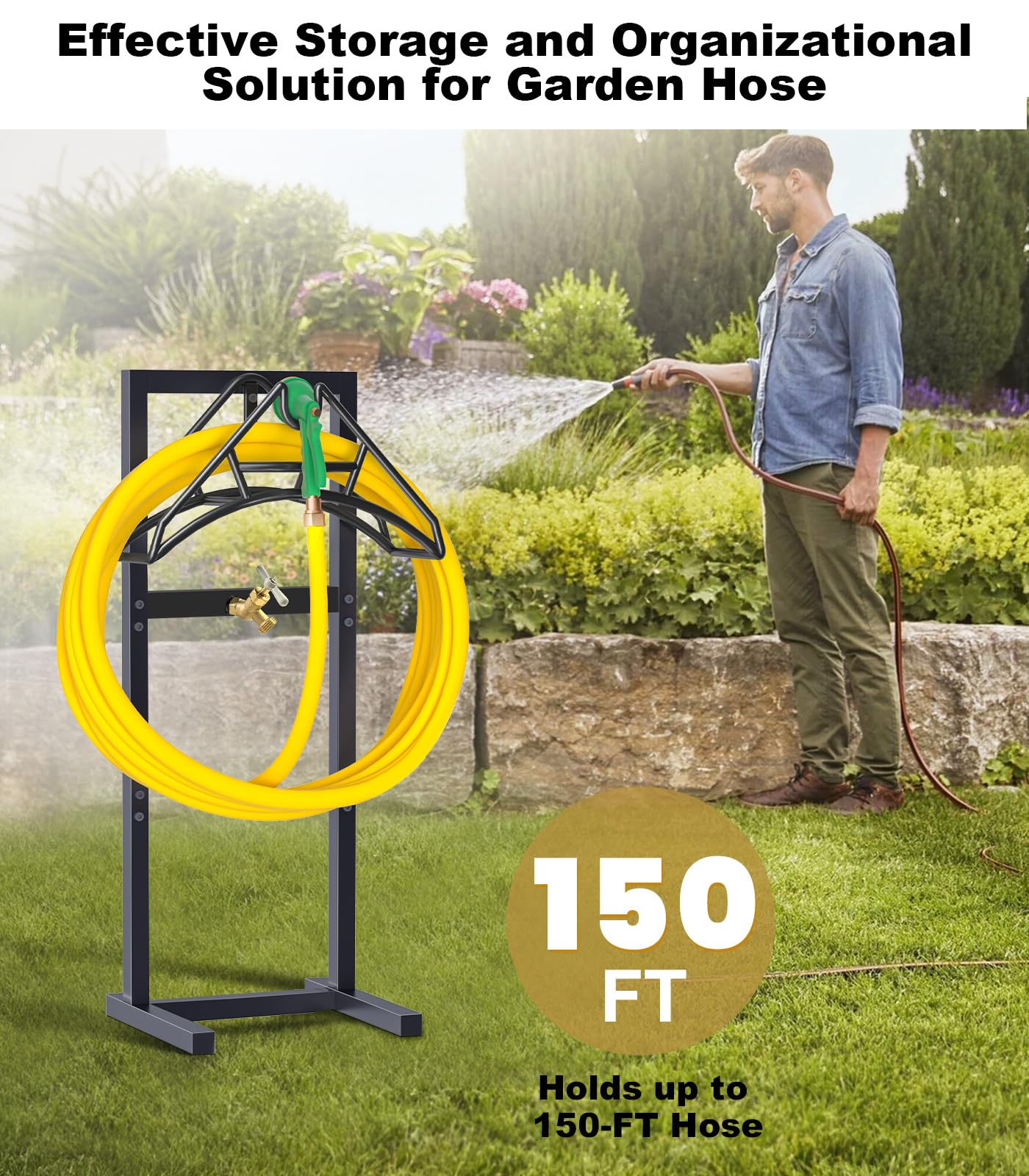 Artigarden compact, space-saving storage keeps hoses tidy.