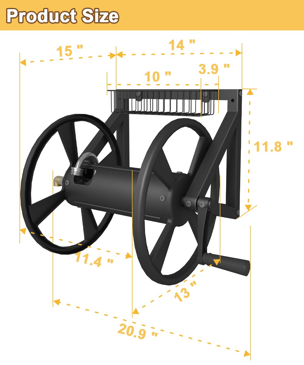 Artigarden detachable storage basket keeps nozzles and gloves organized.