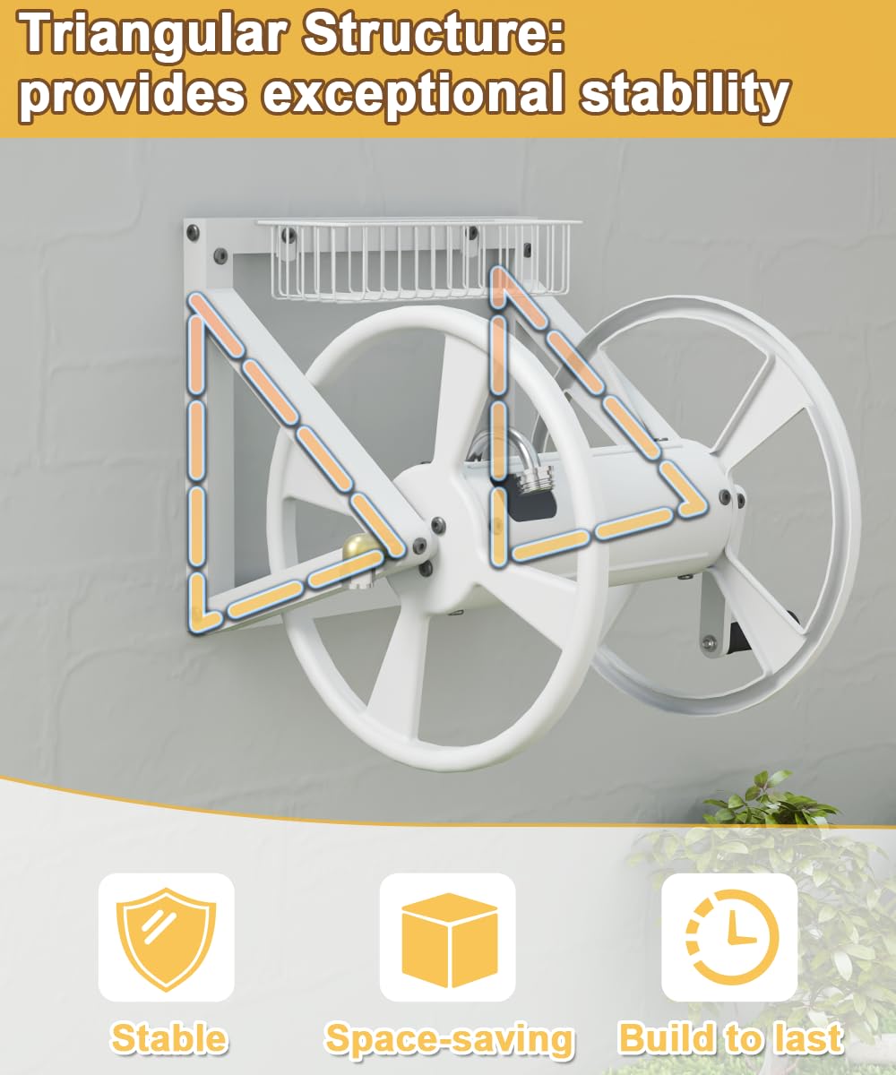 Artigarden detachable storage basket holds nozzles and gloves within easy reach.