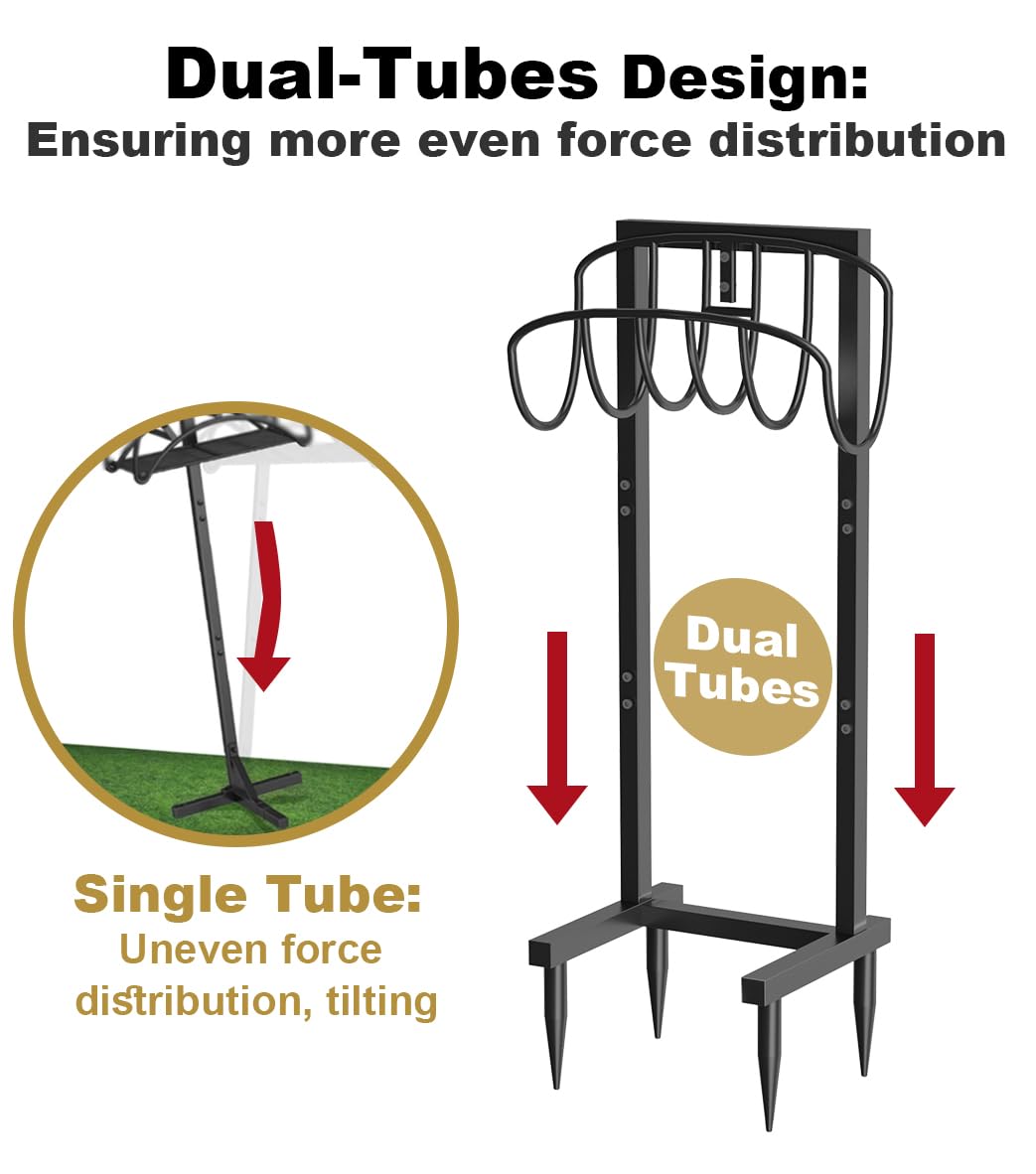 Artigarden easy-assembly hose rack for quick setup.