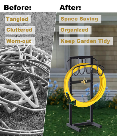 Artigarden easy assembly hose rack for quick setup.