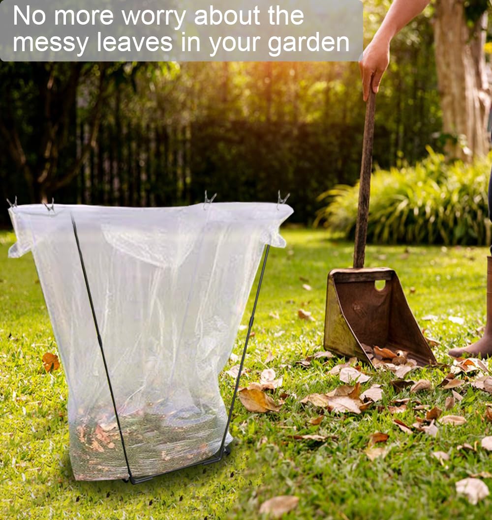 Artigarden garden trash bag holder frame detail shows sturdy metal construction for resilient use.