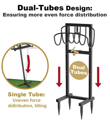 Artigarden heavy-duty metal frame with rectangular tubes for durable use.
