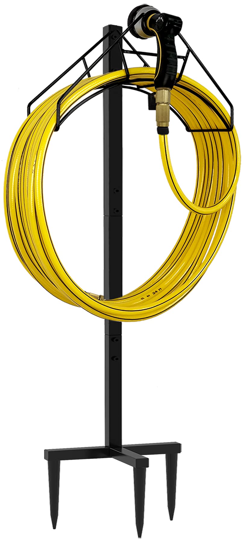 Artigarden hose holder stand front view shows a sturdy freestanding unit for organized outdoor hoses.