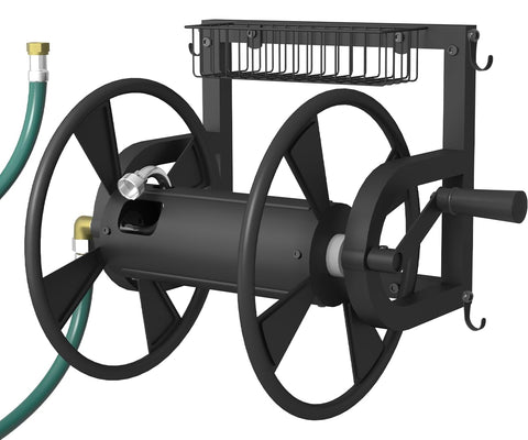 Artigarden hose reel wall-mount for organized outdoor watering.