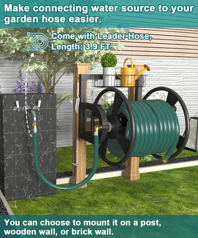 Artigarden 3.9ft leader hose enables quick water access.