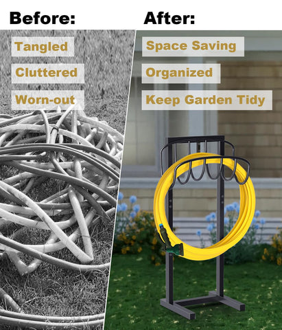 Artigarden tidy storage prevents kinks and tangles for hoses.