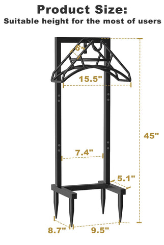 Artigarden hose holder’s dual tubes provide stable balance for heavy hoses.