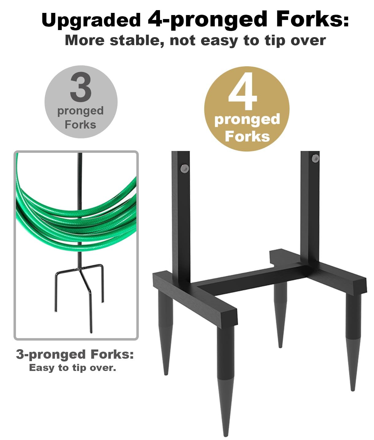 Artigarden free-standing design saves space and keeps your yard neat.