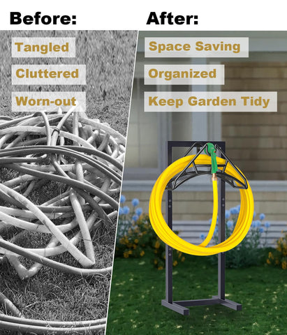 Artigarden organizer helps keep hoses untangled, extending life and reducing wear.