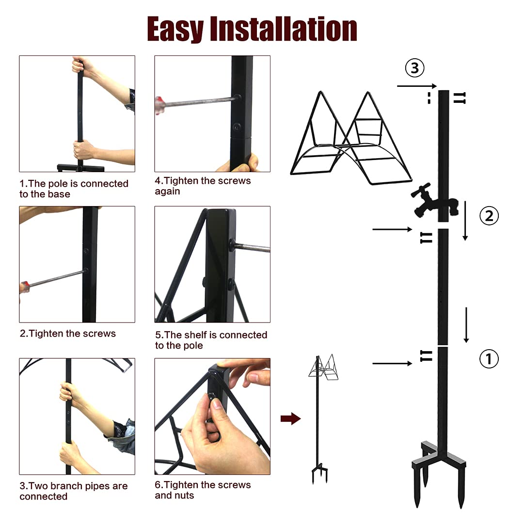 Artigarden portable hose holder easily moved for yard versatility.