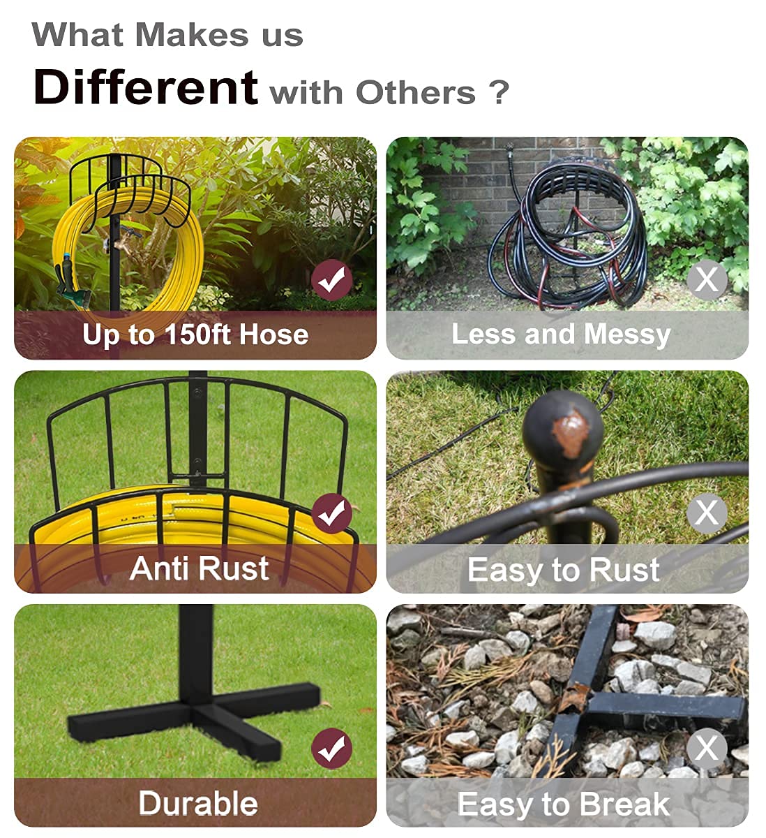 Artigarden three anchor points provide stable placement on varied terrain.