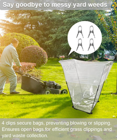 Artigarden trash bag holder frame corrugated crossbars keep bags open securely