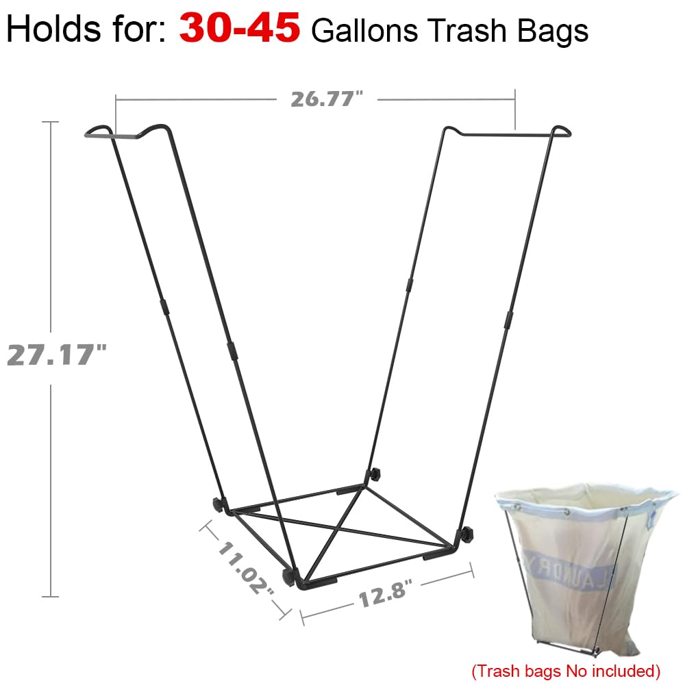 Artigarden lightweight trash bag holder makes transport and storage simple.
