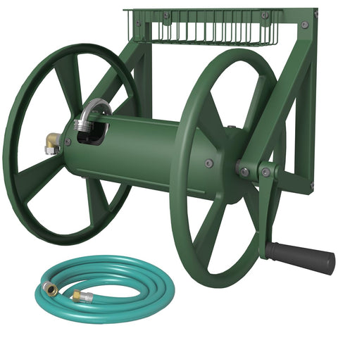 Artigarden triangle wall-mounted hose reel with rugged steel frame for lasting outdoor use.
