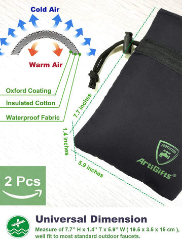 ArtiGifts waterproof insulation close-up shows durable fabric.