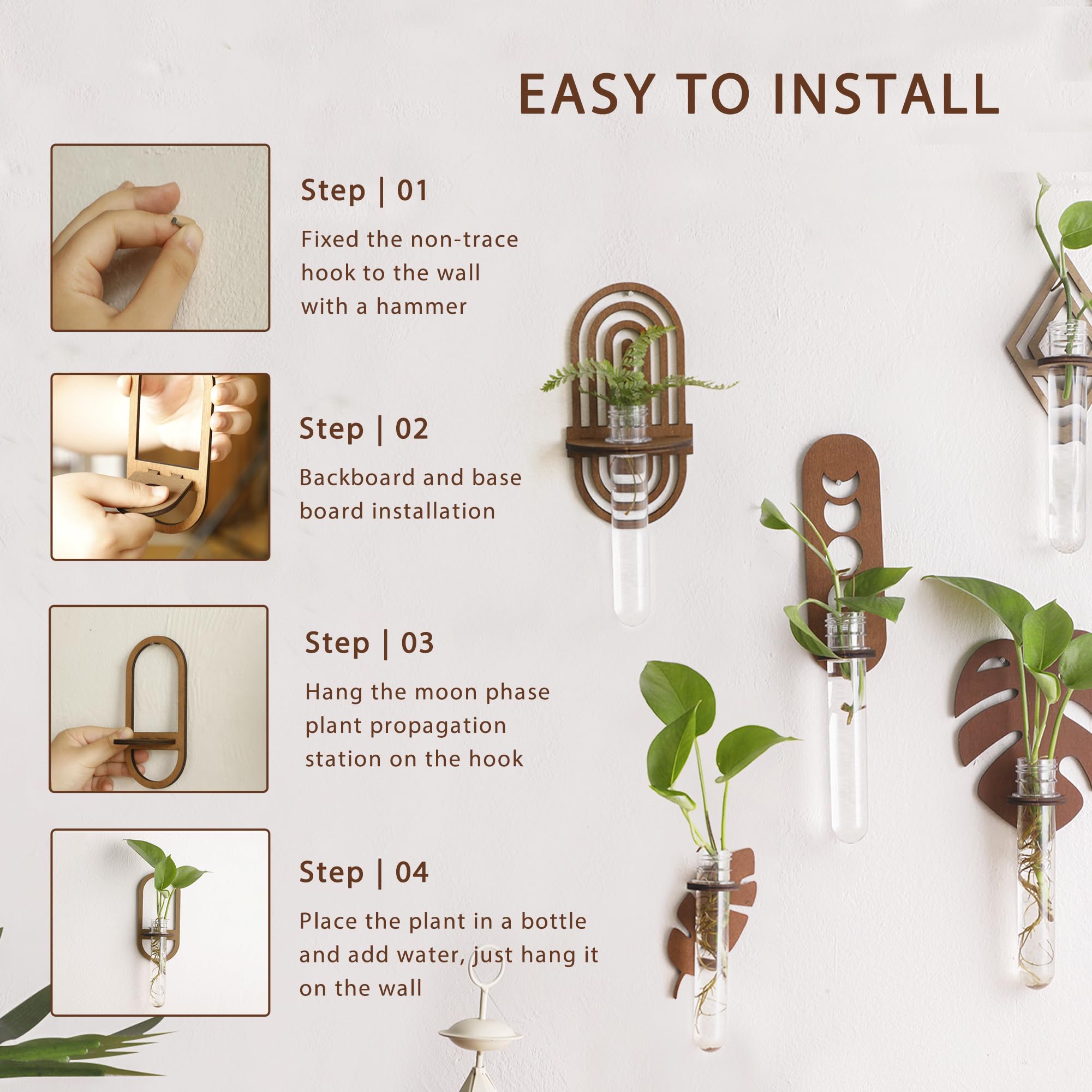 Artilady eco-friendly wood propagation stand blends with home decor