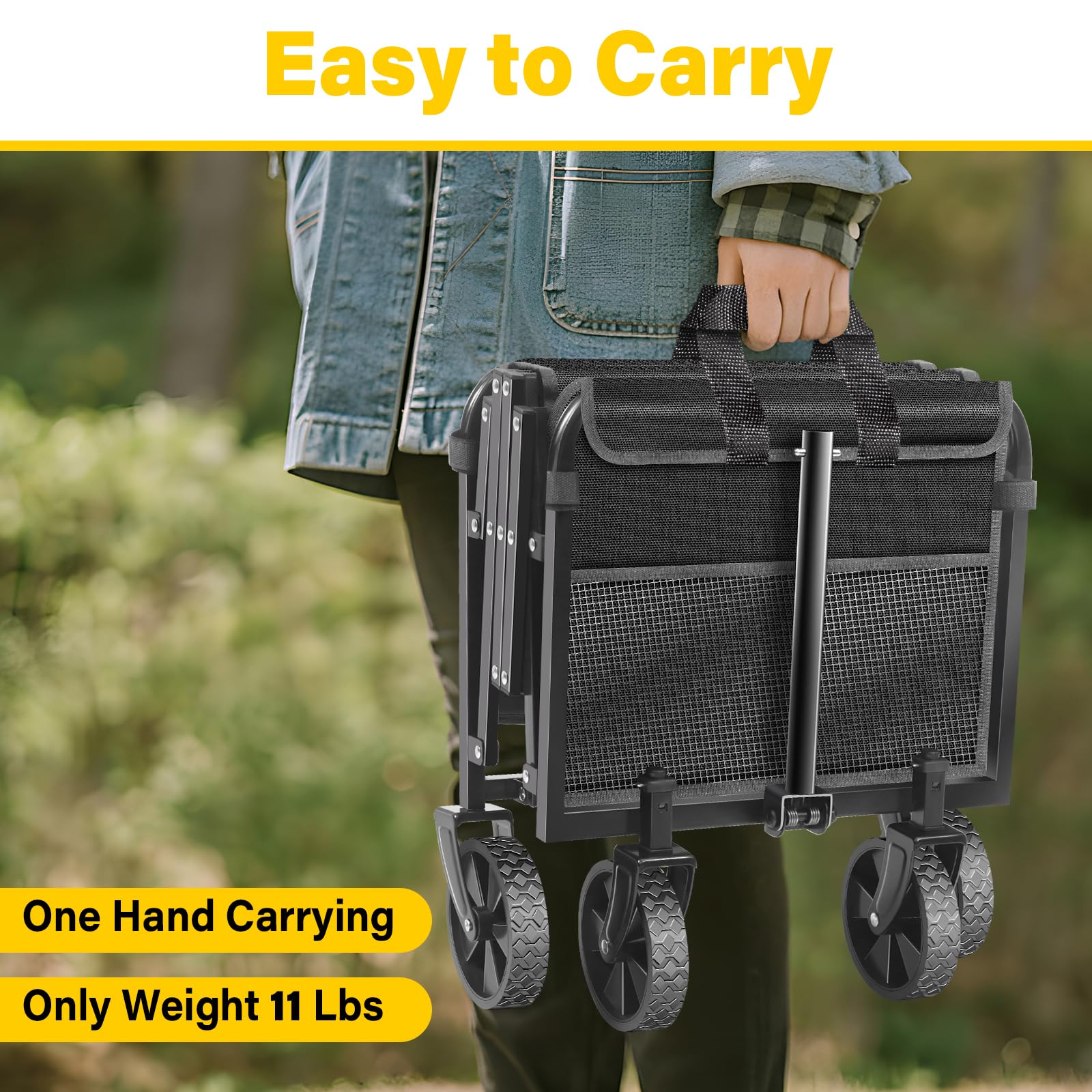 ARTIST'S DREAM foldable wagon durable fabric easy to wipe clean