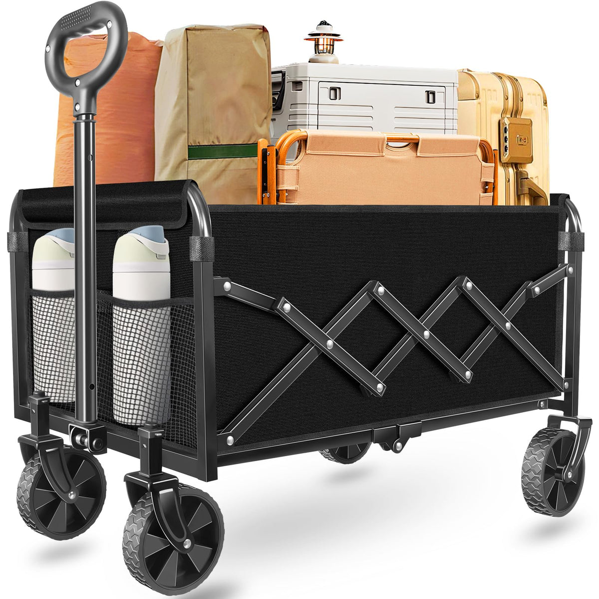 ARTIST'S DREAM foldable wagon in graphite black for effortless transport