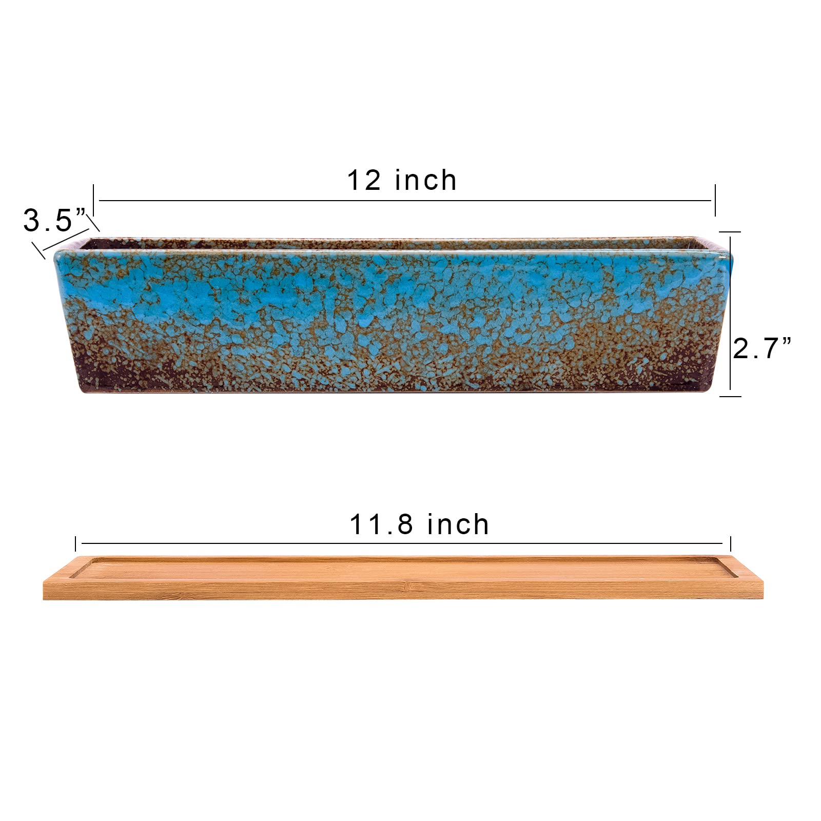 Artketty bamboo tray catches excess water, protecting surfaces