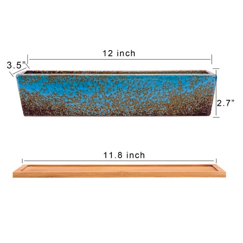 Artketty bamboo tray catches excess water, protecting surfaces