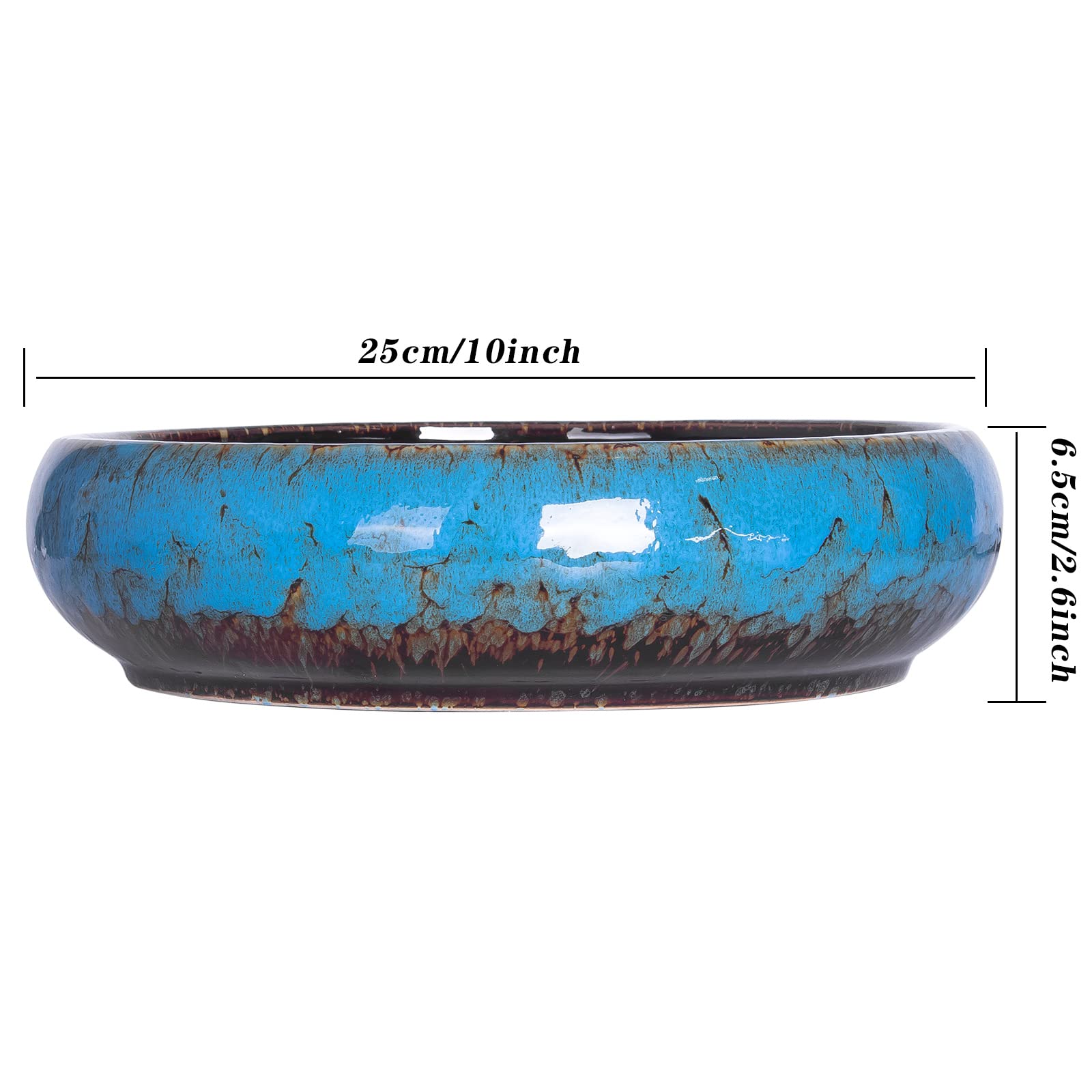 ARTKETTY round succulent planter decorates windowsill or bookshelf beautifully.