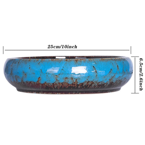 ARTKETTY round succulent planter decorates windowsill or bookshelf beautifully.