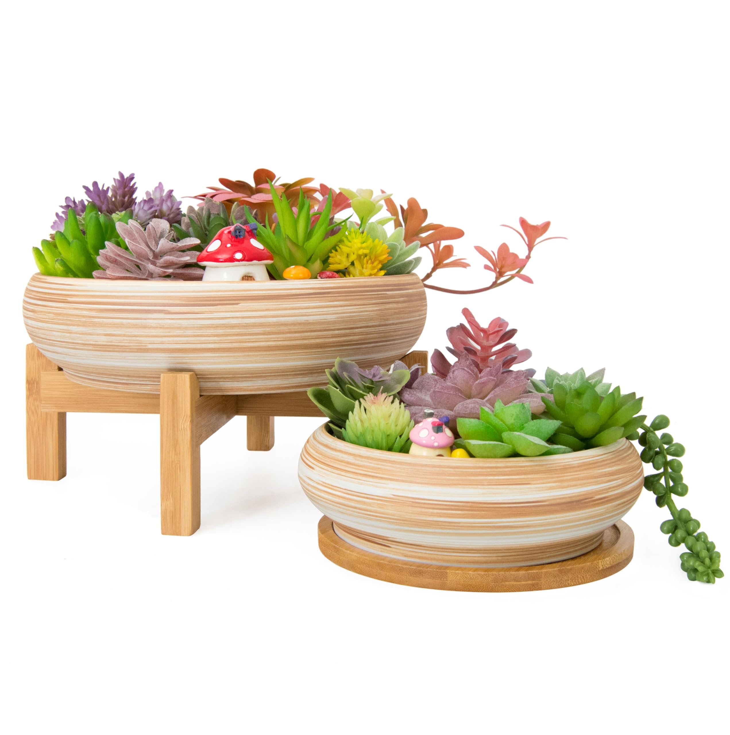 ARTKETTY succulent pot, 7-3 inch diameter, ideal for stylish plant displays.
