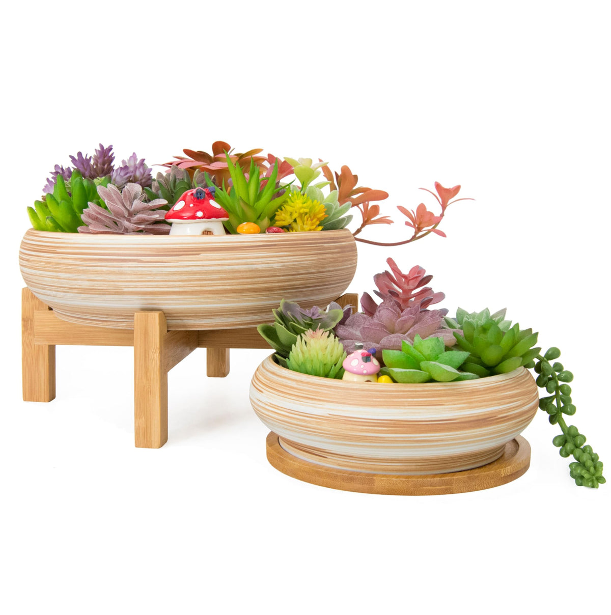 ARTKETTY succulent pot, 7-3 inch diameter, ideal for stylish plant displays.