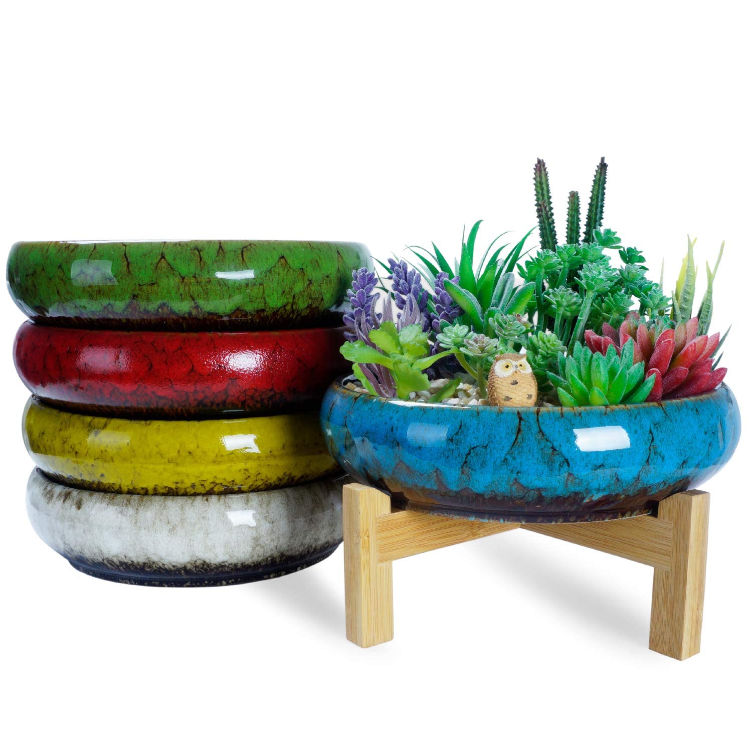 ARTKETTY closeup of ceramic planter highlights matte finish