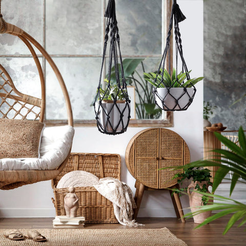 Artilady macrame weave detail highlights craftsmanship and rustic charm for boho home decor.