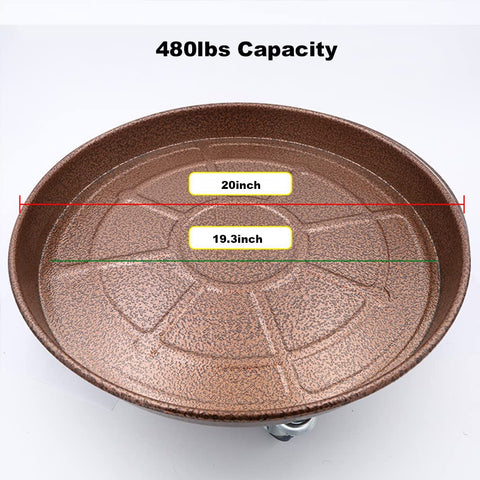 ARTLINE 480lb capacity tray supports large pots with durable stability