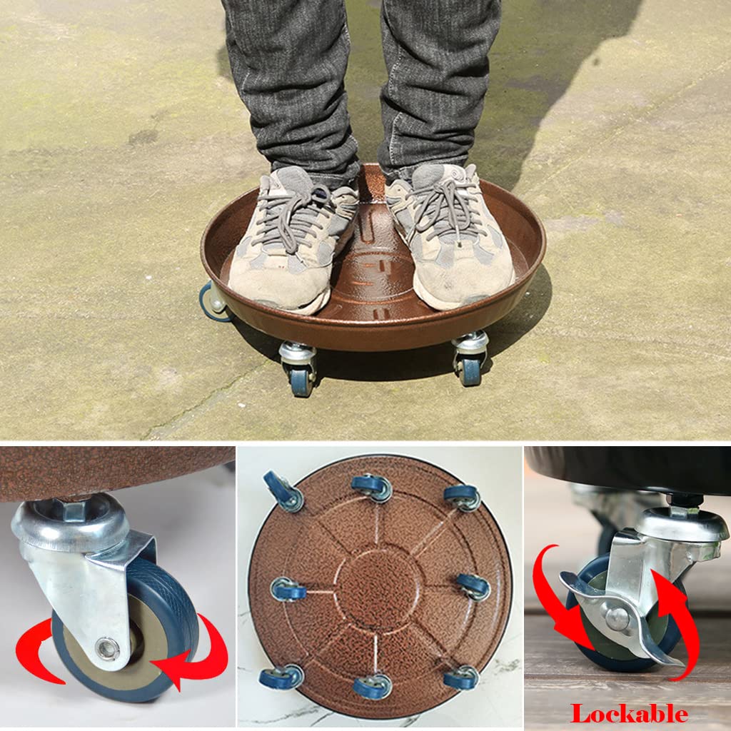 ARTLINE lockable wheels rolling dolly enables easy floor safe relocation