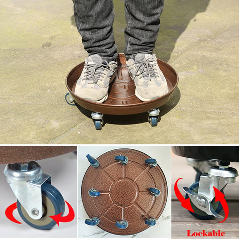 ARTLINE lockable wheels rolling dolly enables easy floor safe relocation