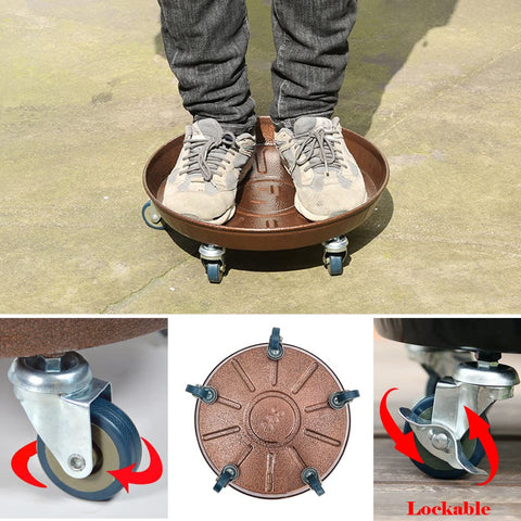 ARTLINE plant stand with locked wheels for stable indoor movement