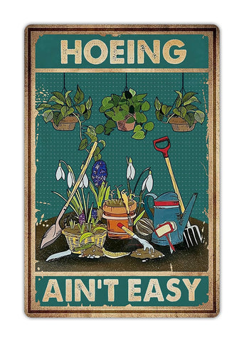 Artlunar funny garden sign front view shows durable aluminum for outdoor humor.