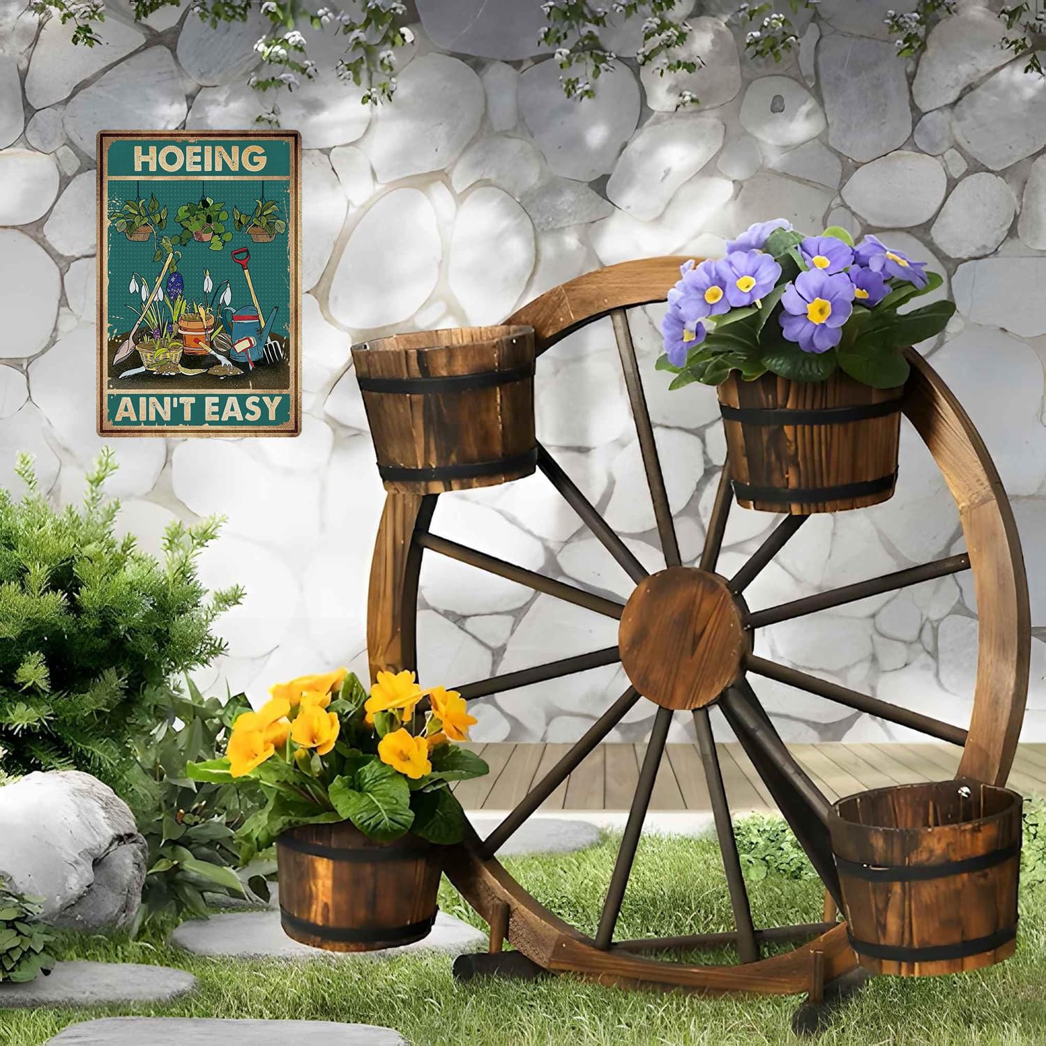 Artlunar garden sign display idea: lightweight, weather-ready backyard decor.