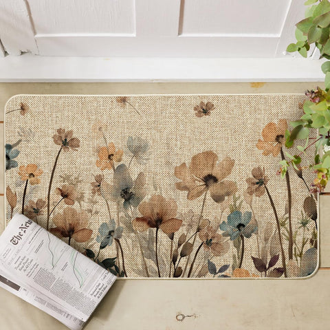 Artoid Mode spring deck entry doormat showcases leaves for vibrant curb appeal.