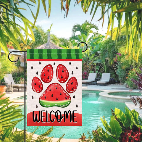 Artofy 12-by-18 inch garden flag fits most flag poles.