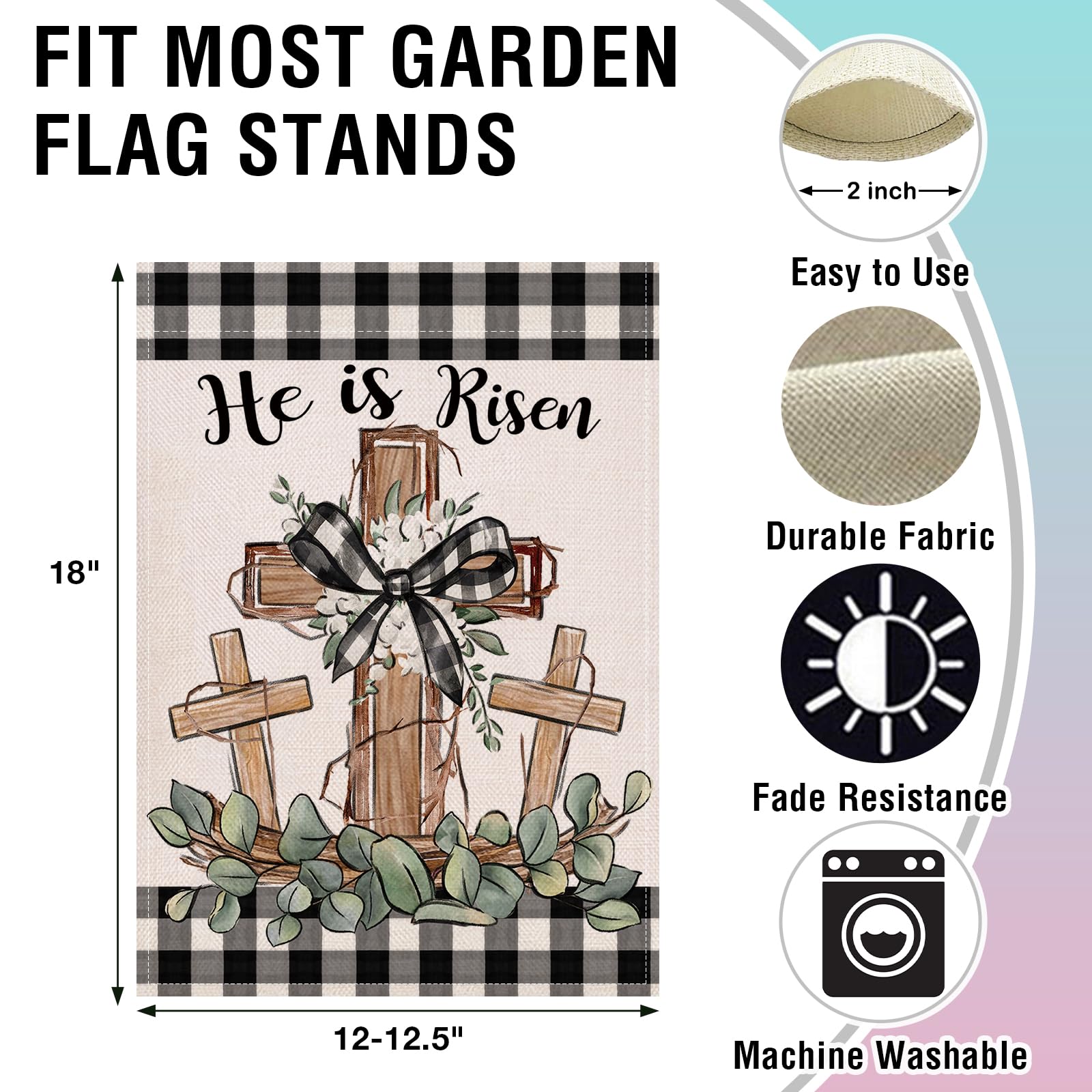 Artofy buffalo plaid flag on porch adds rustic seasonal charm.